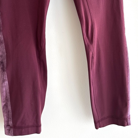 Lululemon Align Super High Rise Velvet Stripe Leggings, Garnet Red, Women's 4 - Picture 16 of 16